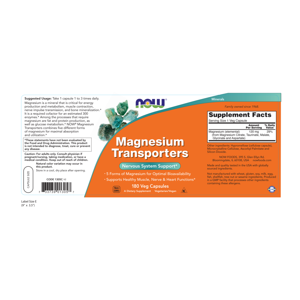 Product image for Magnesium Transporters Veg Capsules.