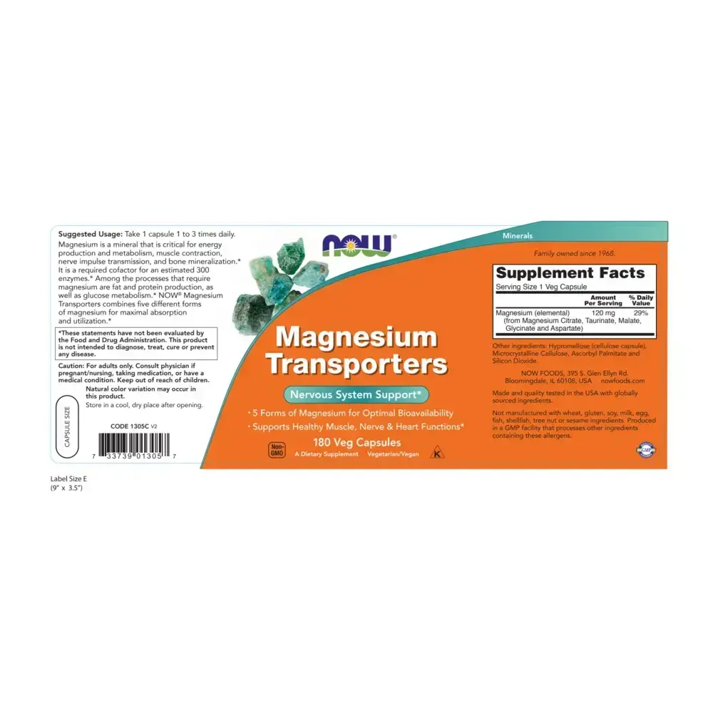 Product image for Magnesium Transporters Veg Capsules.