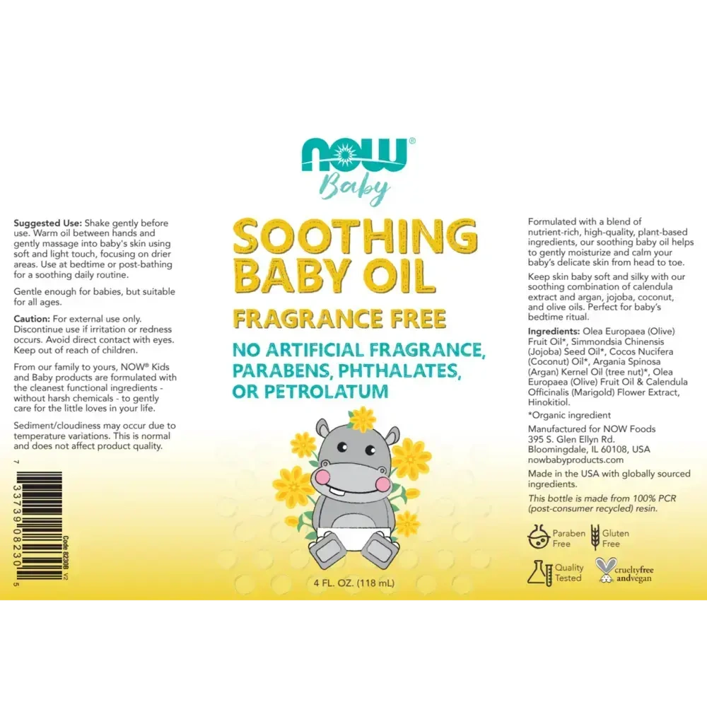 Product image for Soothing Baby Oil, Fragrance Free.