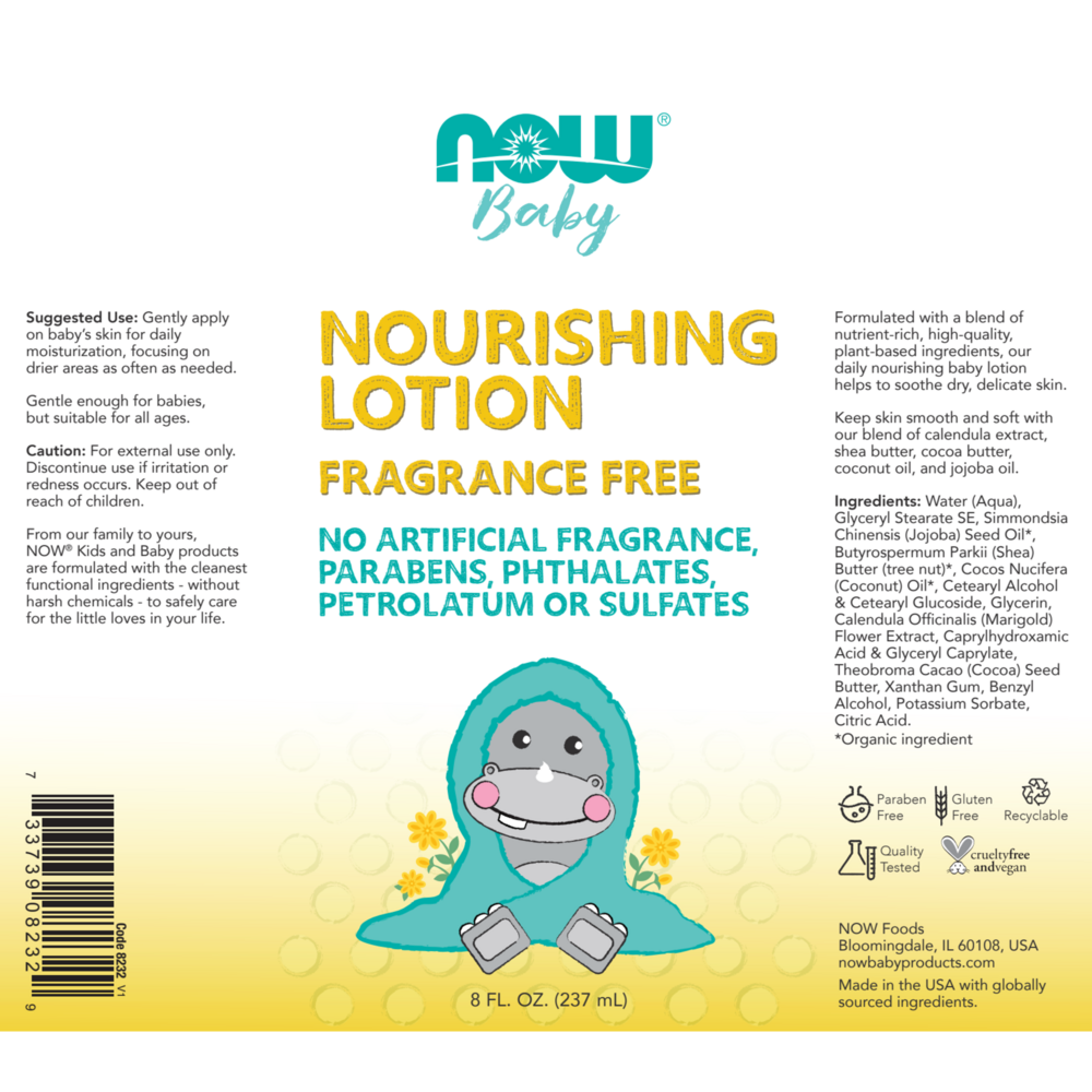 Product image for Nourishing Baby Lotion, Fragrance Free.
