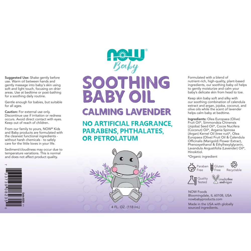 Product image for Soothing Baby Oil, Calming Lavender.