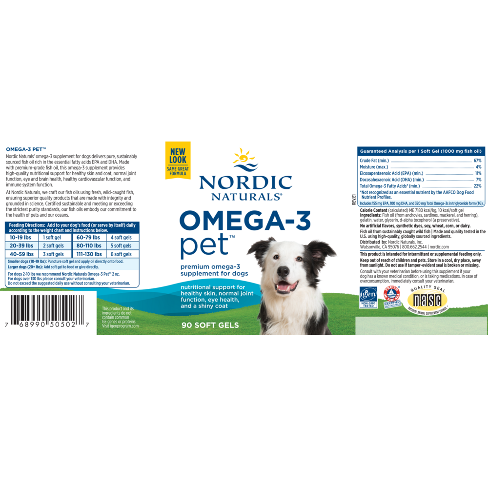 Product image for Omega-3 Pet Soft Gels.