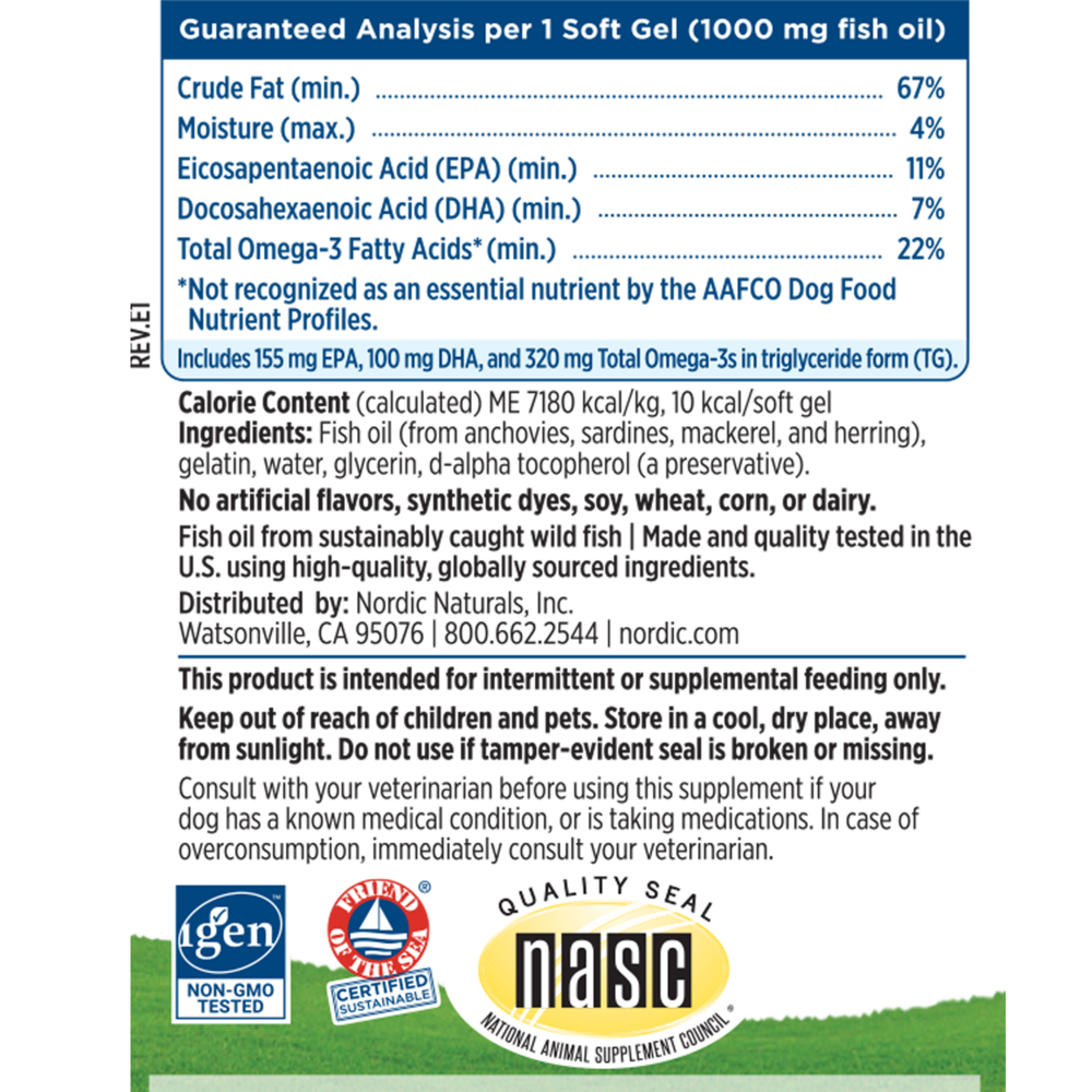 Product image for Omega-3 Pet Soft Gels.