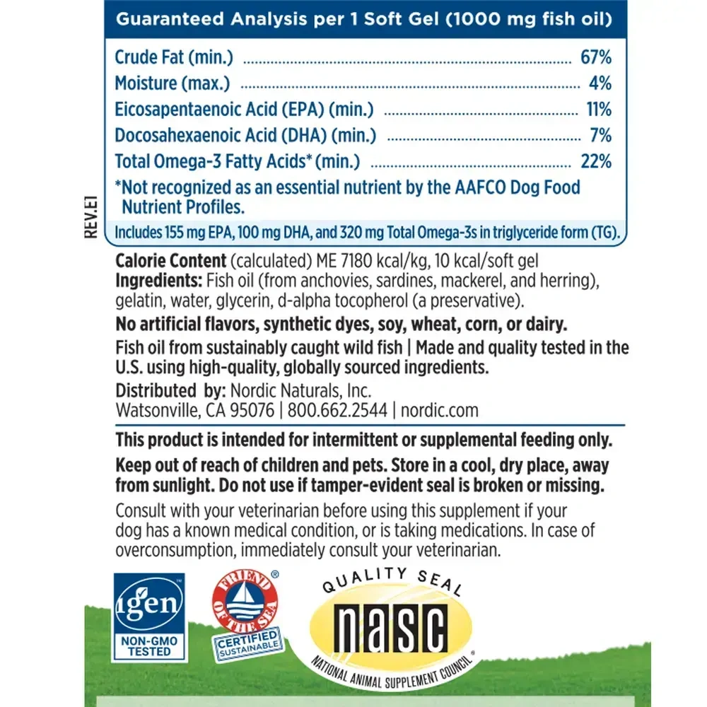 Product image for Omega-3 Pet Soft Gels.