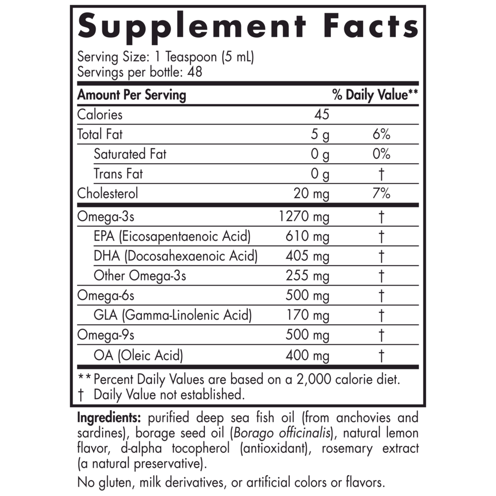Product image for ProEFA® 3-6-9 EPA + DHA Liquid, Lemon.