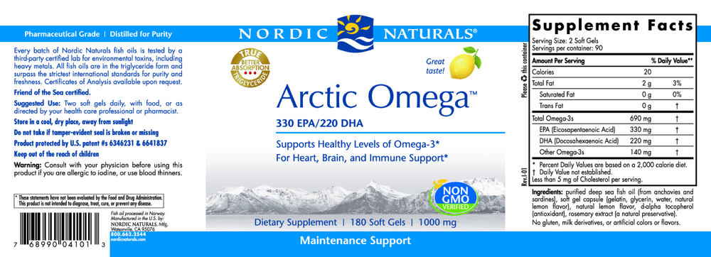 Product image for Arctic Omega Lemon.