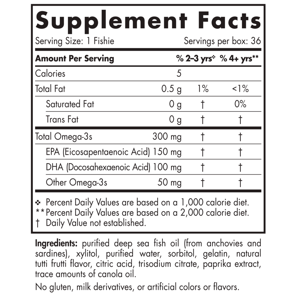 Product image for Zero Sugar Omega-3 Fishies.