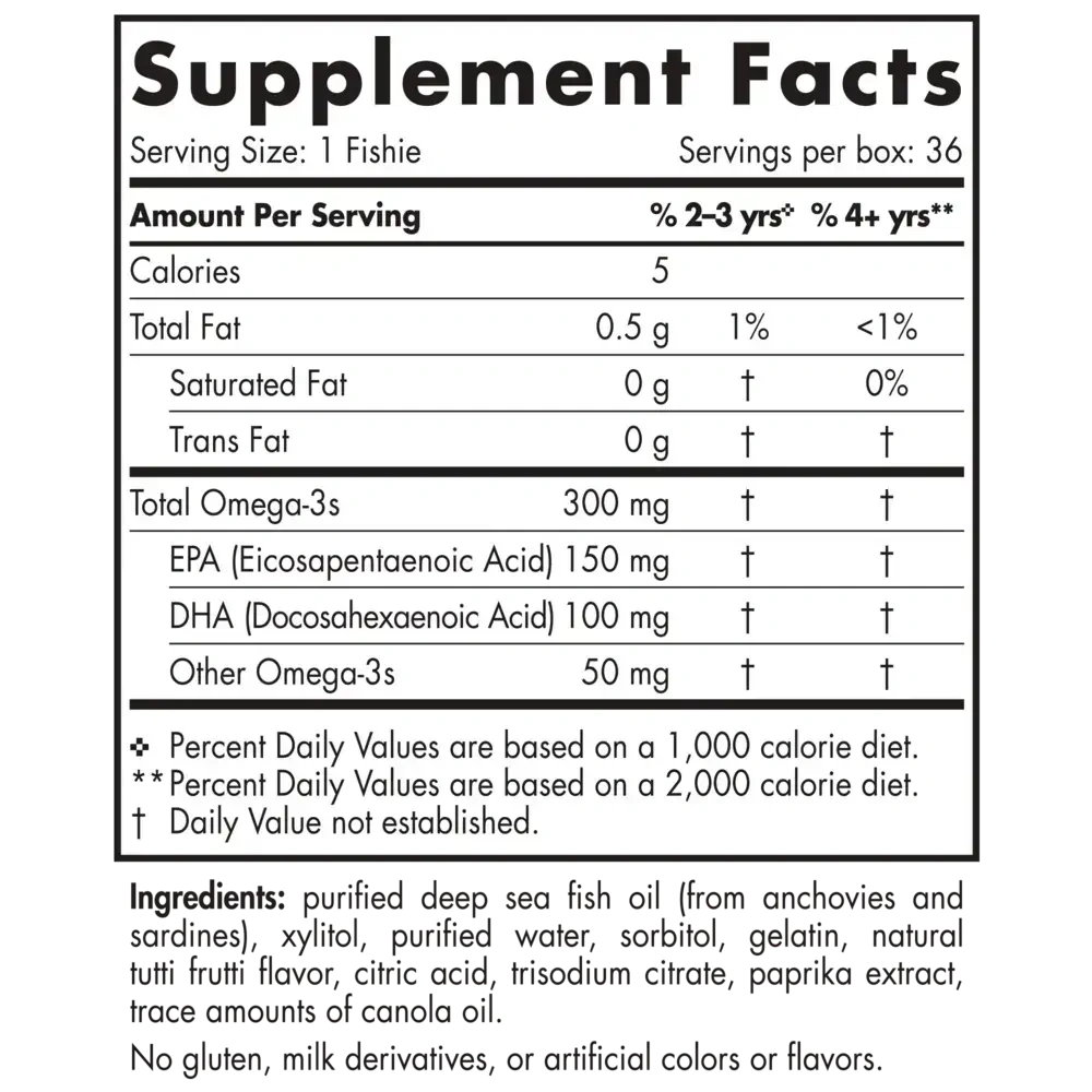 Product image for Zero Sugar Omega-3 Fishies.