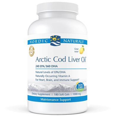 Arctic Cod Liver Oil, Lemon (180 Softgels) Product image for Arctic Cod Liver Oil, Lemon (180 Softgels). Discontinued.