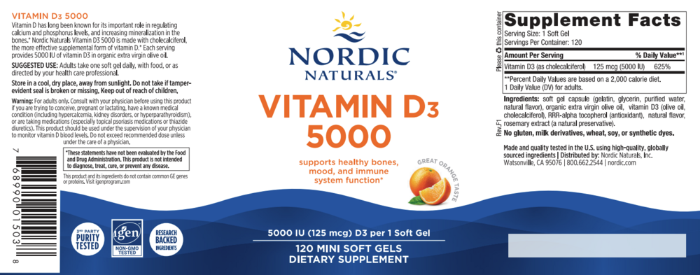Product image for Vitamin D3 5000.