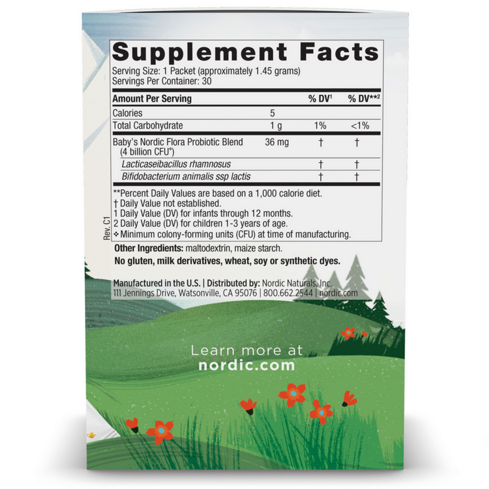 Product image for Baby's Nordic Flora™ Probiotic Powder.