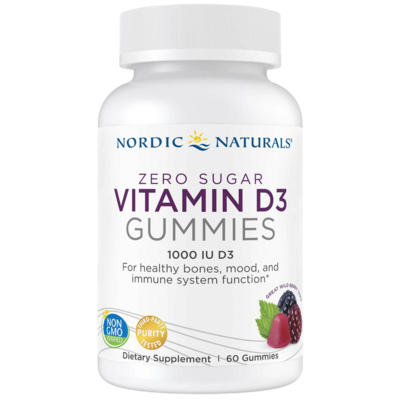 Zero Sugar Vitamin D3 Gummies 60 gummies