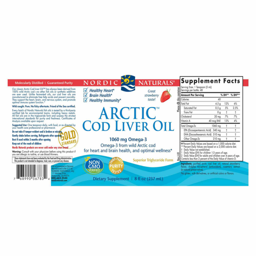 Product image for Arctic Cod Liver Oil Strawberry.