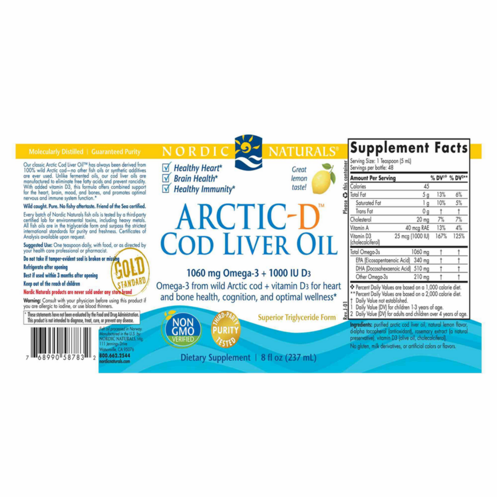 Product image for Arctic-D Cod Liver Oil™.