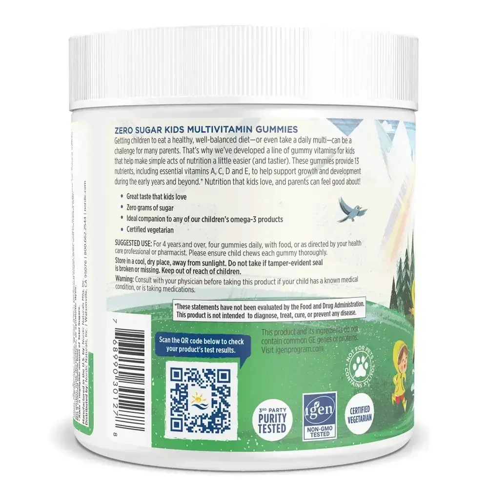 Product image for Zero Sugar Kids Multivitamin Gummies.