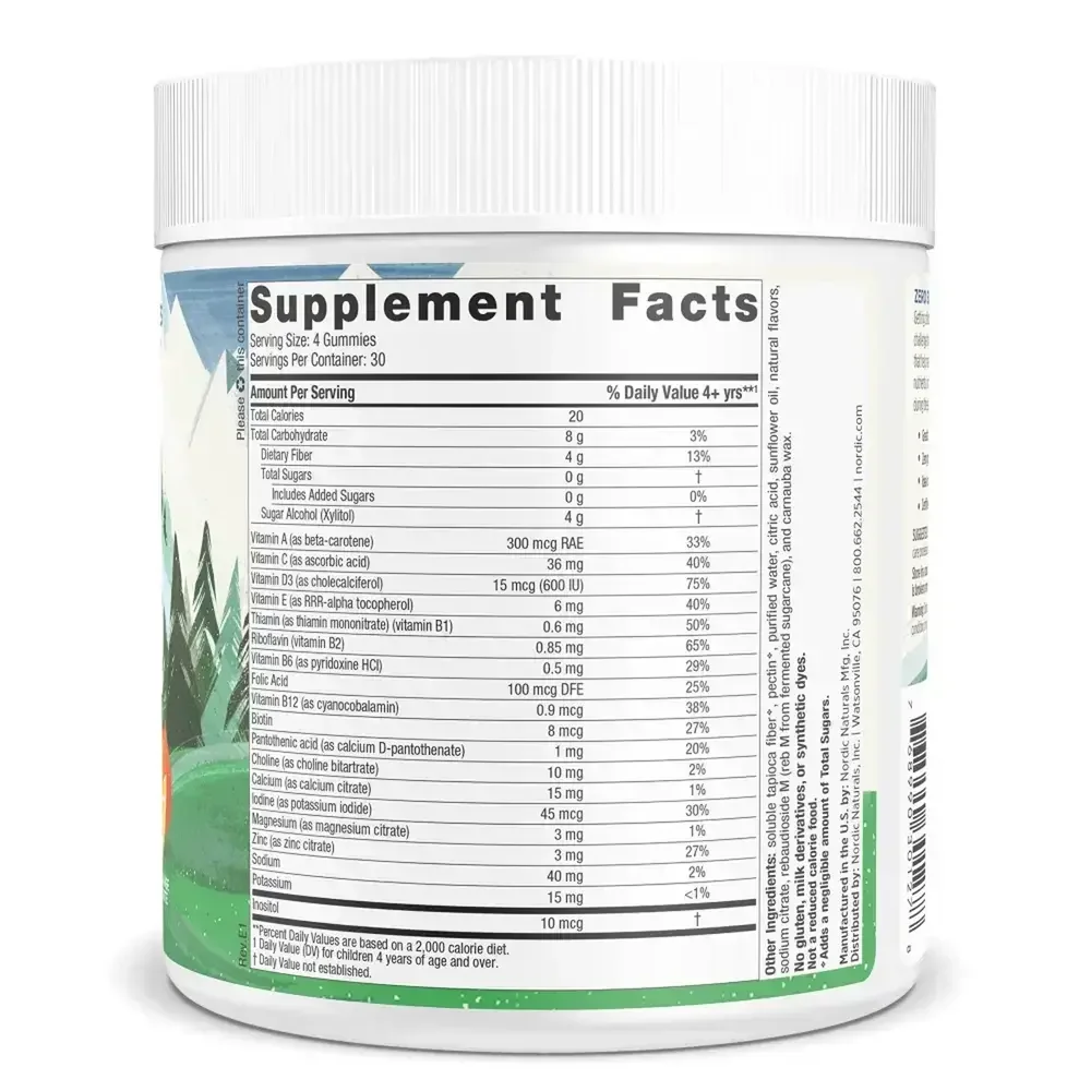 Product image for Zero Sugar Kids Multivitamin Gummies.