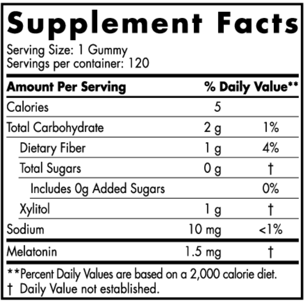 Product image for Zero Sugar Melatonin Gummies.