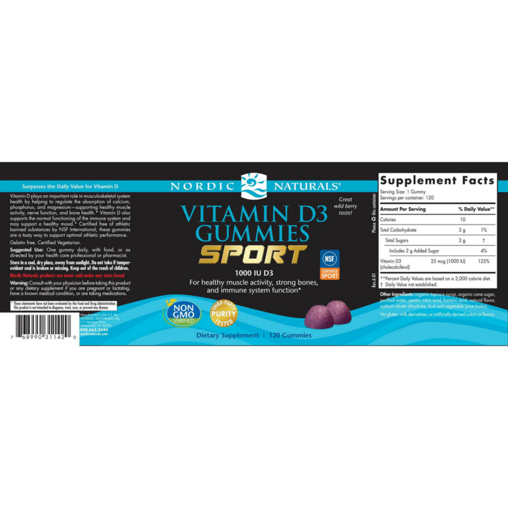 Product image for Vitamin D3 Gummies Sport.