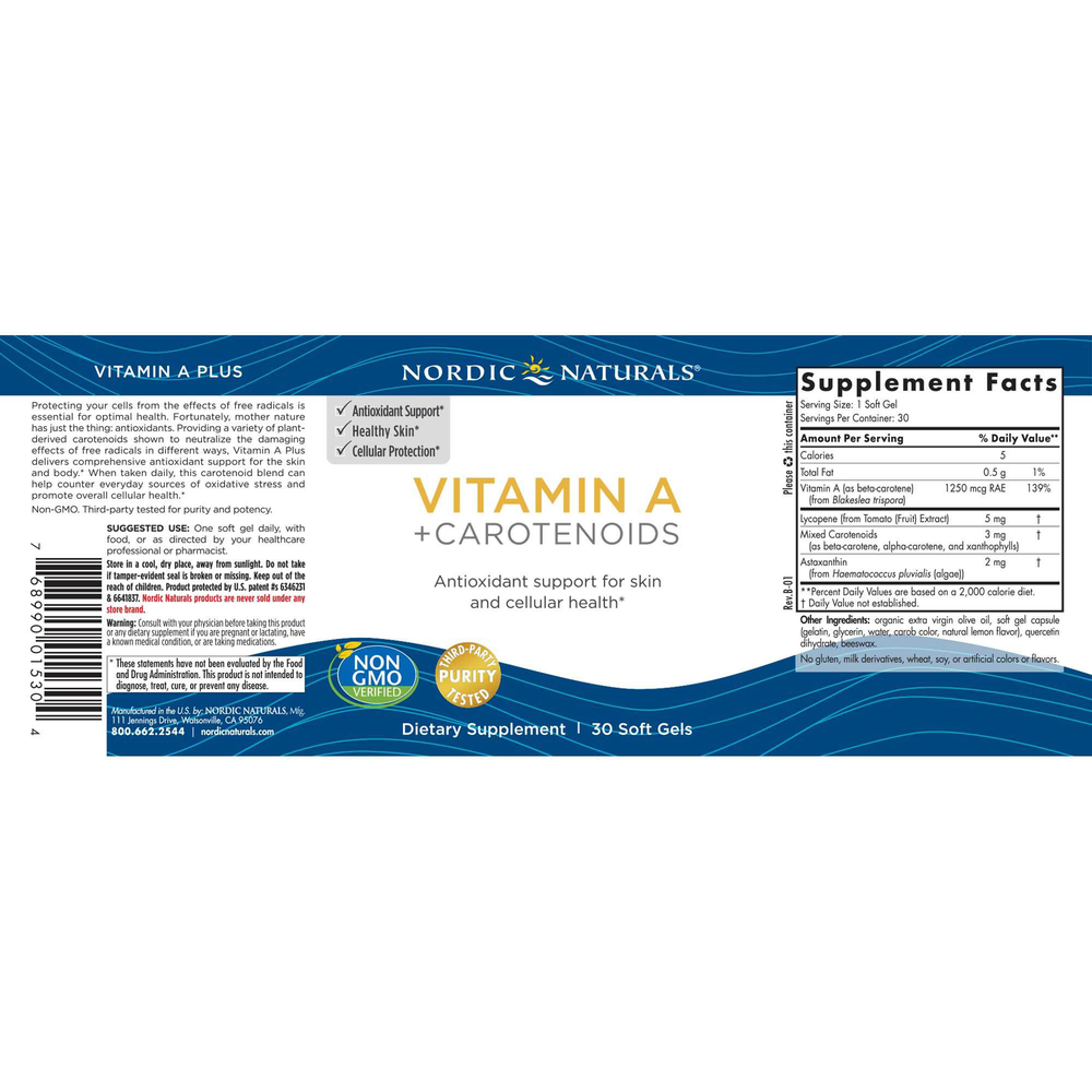 Product image for Vitamin A +Carotenoids.