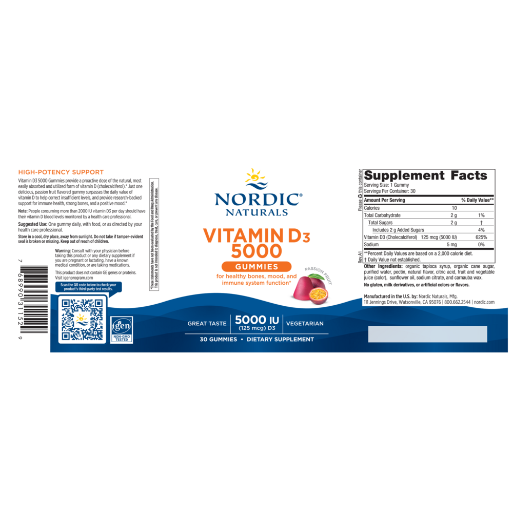 Product image for Vitamin D3 5000 Gummies.