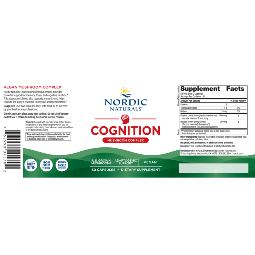 Product image for Cognition Mushroom Complex.