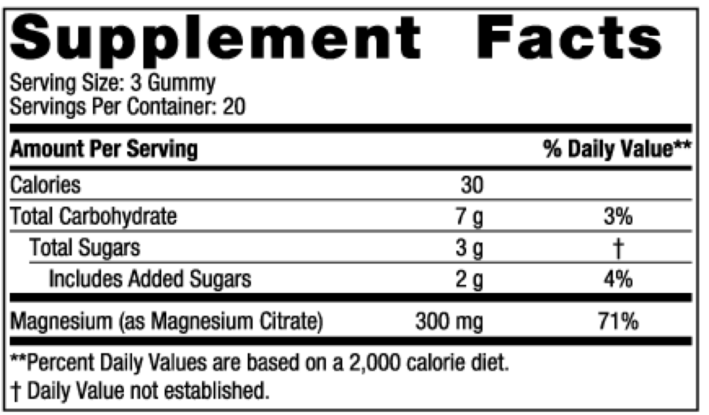 Product image for Magnesium Gummies.