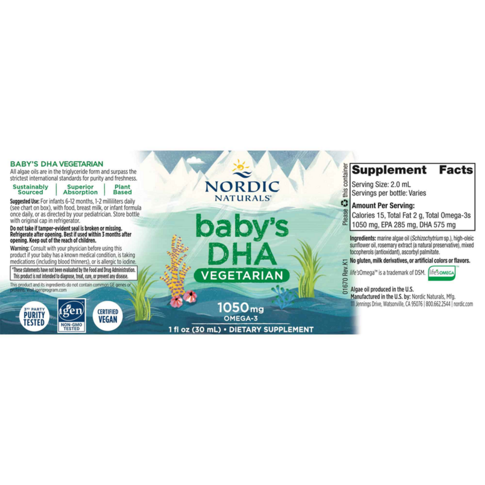 Product image for Baby's DHA Vegetarian.
