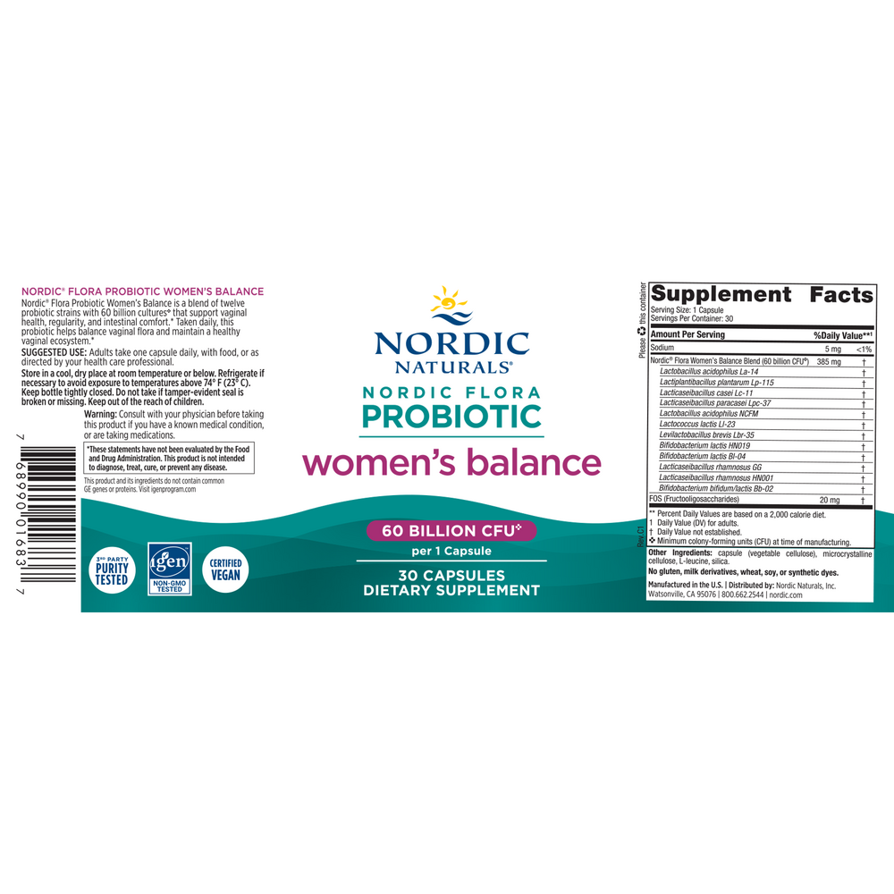 Product image for Nordic® Flora Probiotic Women&#39;s Balance.