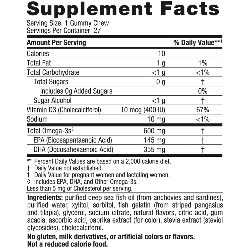 Product image for Zero Sugar Prenatal DHA Gummy Chews.