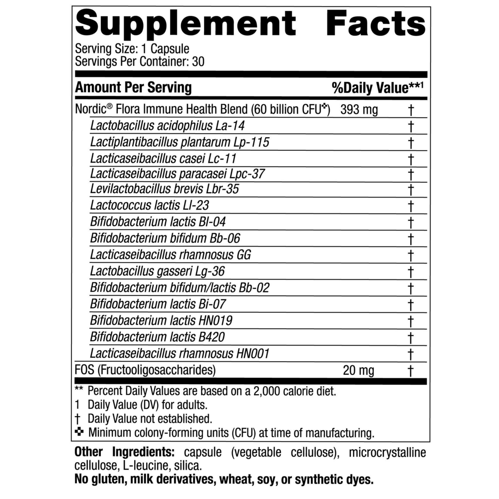 Product image for Nordic® Flora Probiotic Immune Health.