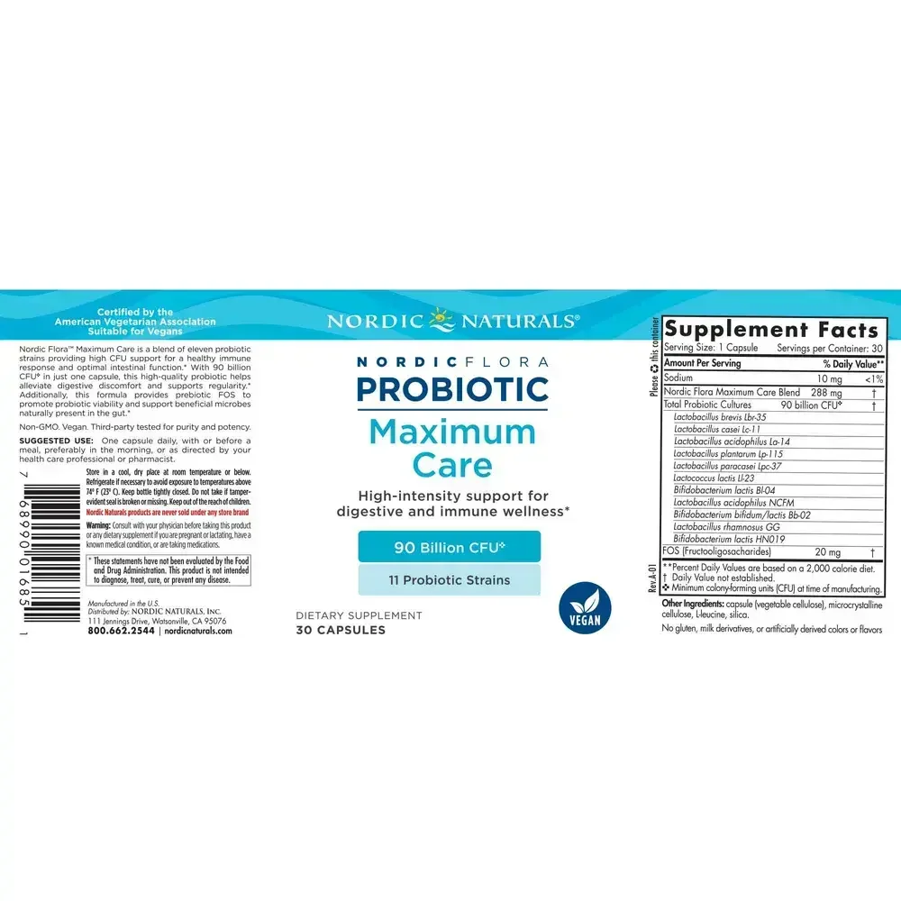 Product image for Nordic® Flora Probiotic Maximum Care.