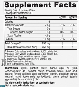 Product image for Zero Sugar Children's DHA™ Vegetarian Gummy.