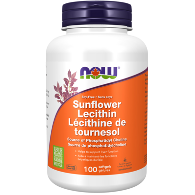 Sunflower Lecithin 1200mg Non-GMO 100 Softgels