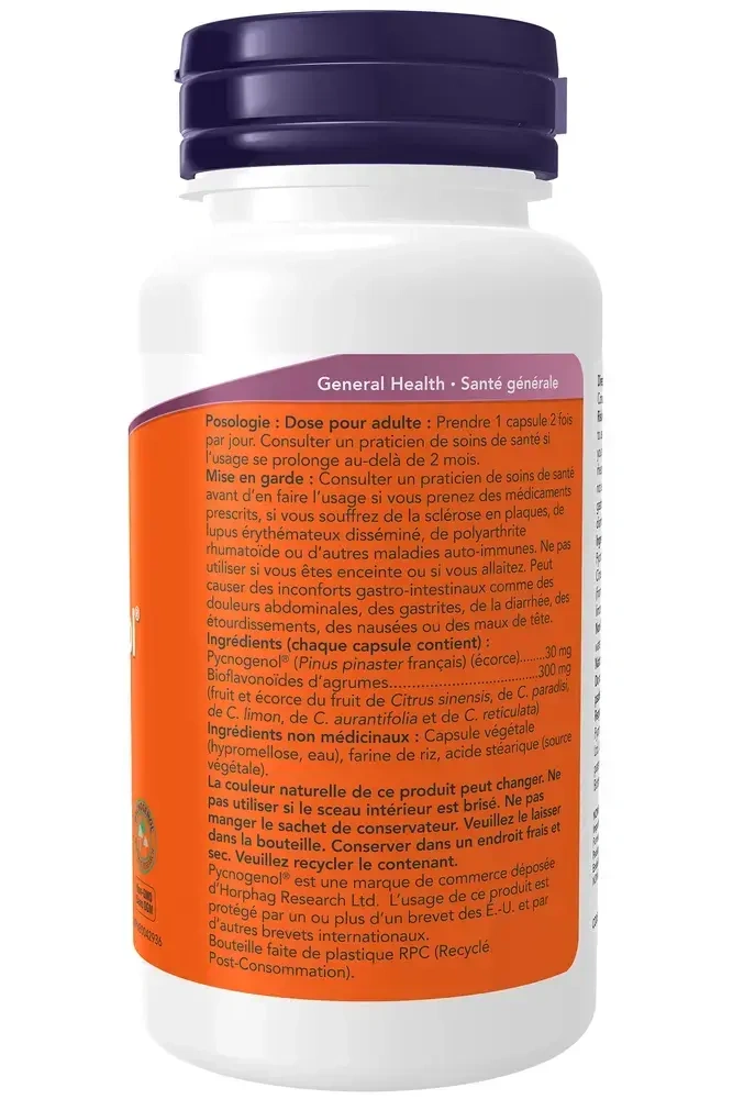 Product image for Pycnogenol® 30 mg with Bioflavonoids Capsules.