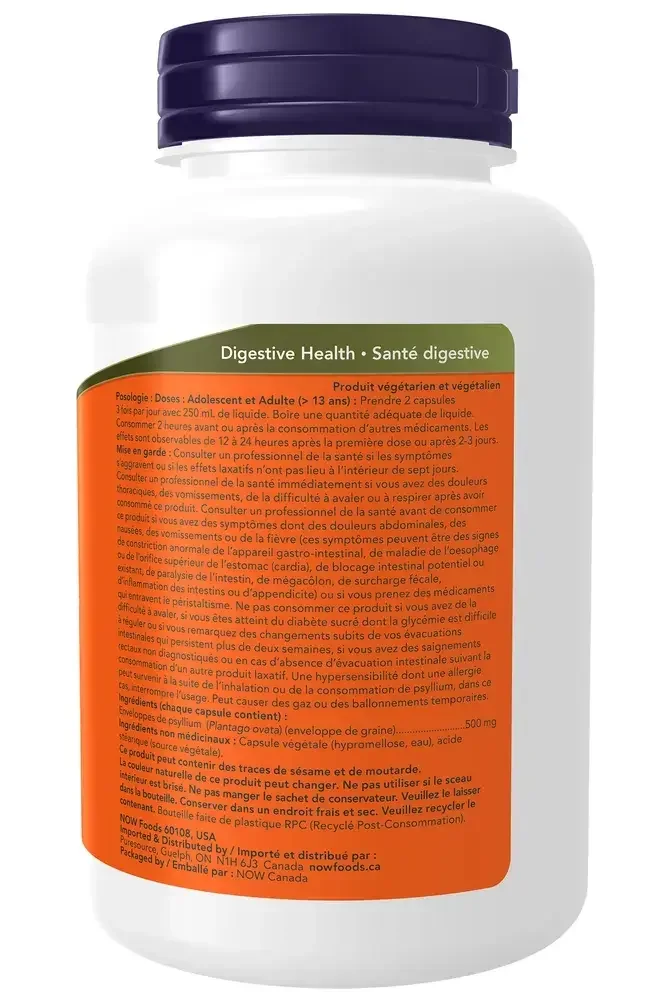 Product image for Psyllium Husk 500mg Veg Capsules.