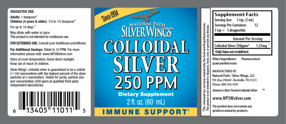 Product image for Colloidal Silver 250PPM Dropper.