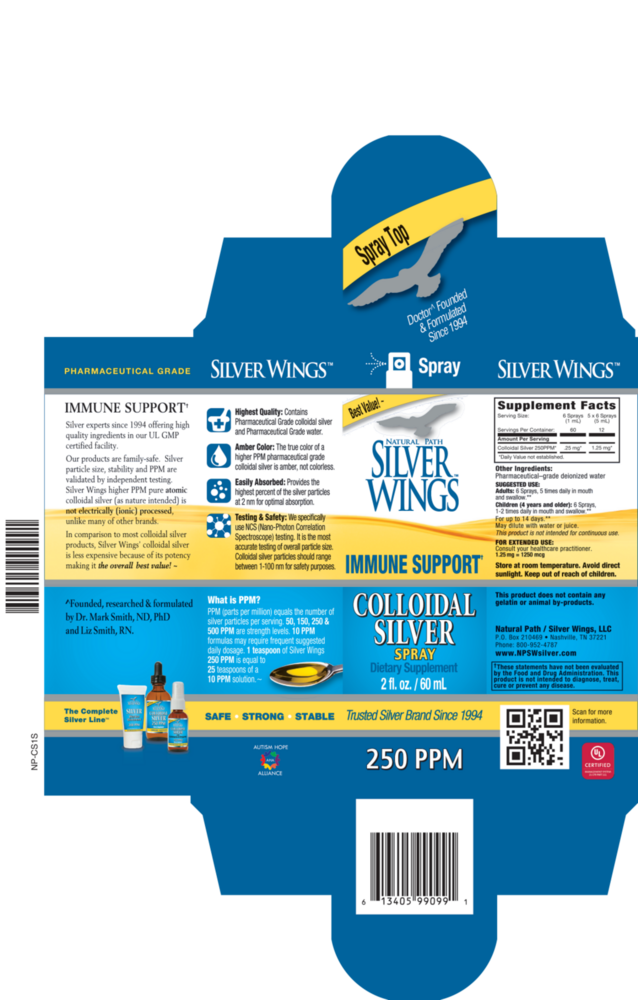 Product image for Colloidal Silver 250 PPM Spray.