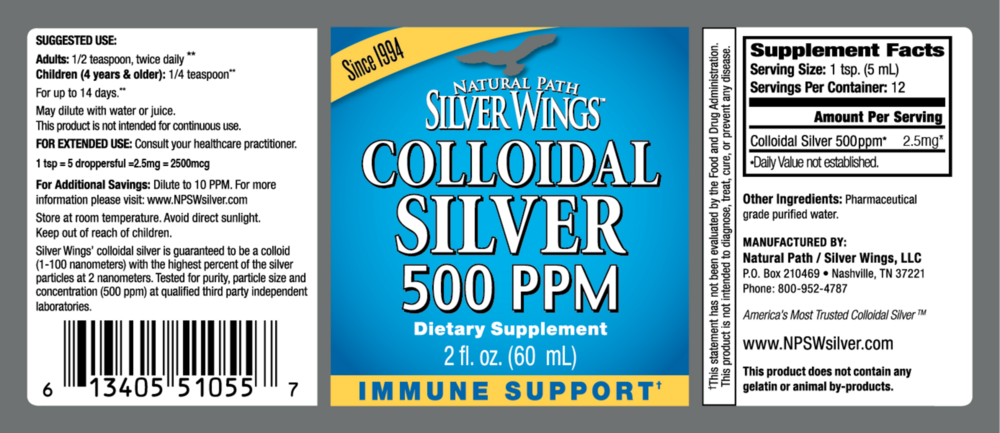 Product image for Colloidal Silver 500PPM.