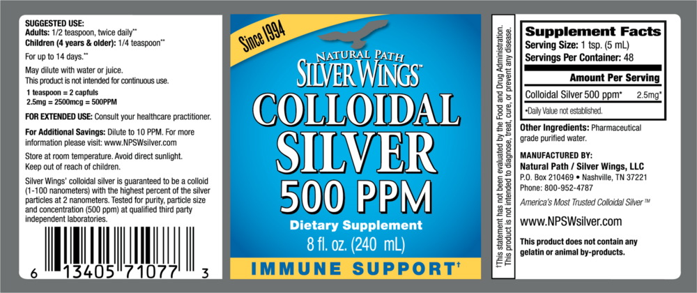 Product image for Colloidal Silver 500PPM.