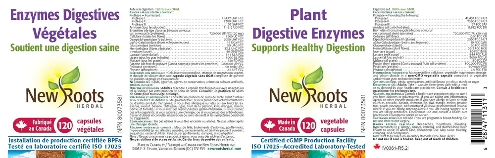 Product image for Plant Digestive Enzymes 375 mg.