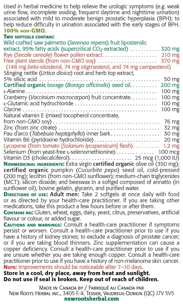 Product image for Prostate Perform Certified Organic.