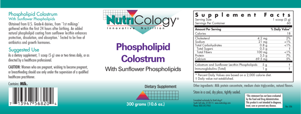 Product image for Phospholipid Colostrum.