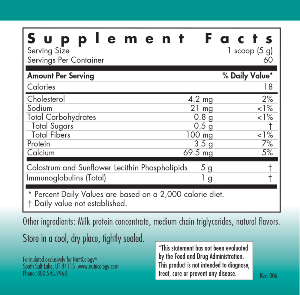 Product image for Phospholipid Colostrum.