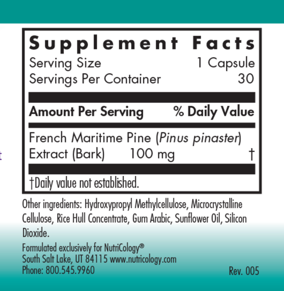 Product image for Pycnogenol 100.