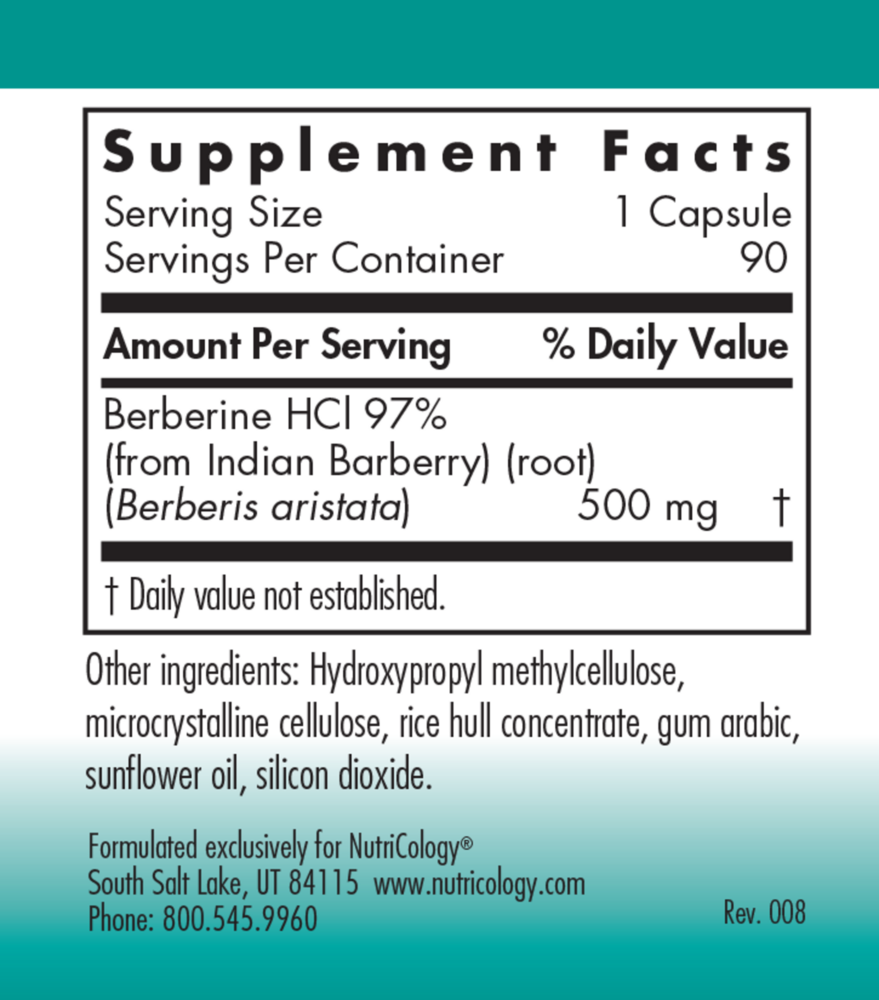 Product image for Berberine 500.