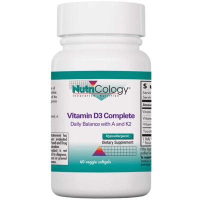 Vitamin D3 Complete Daily Balance with A and K2 60 Softgels