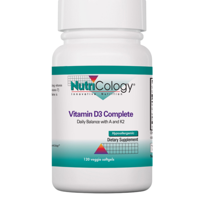 Vitamin D3 Complete Daily Balance with A and K2 120 Softgels