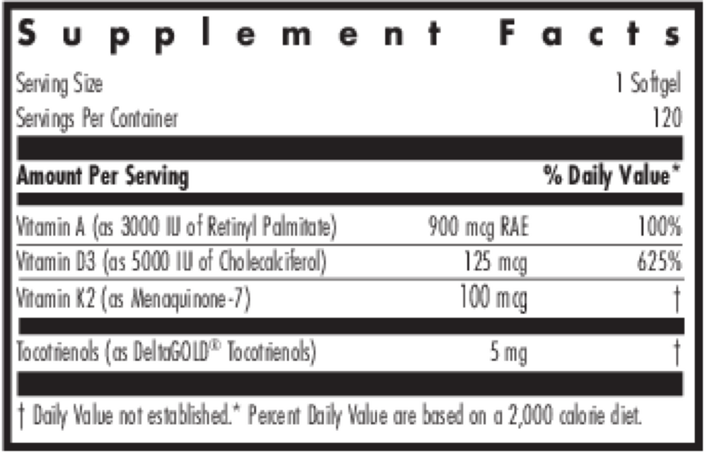 Product image for Vitamin D3 Complete 5000 Daily Balance with A and K2.