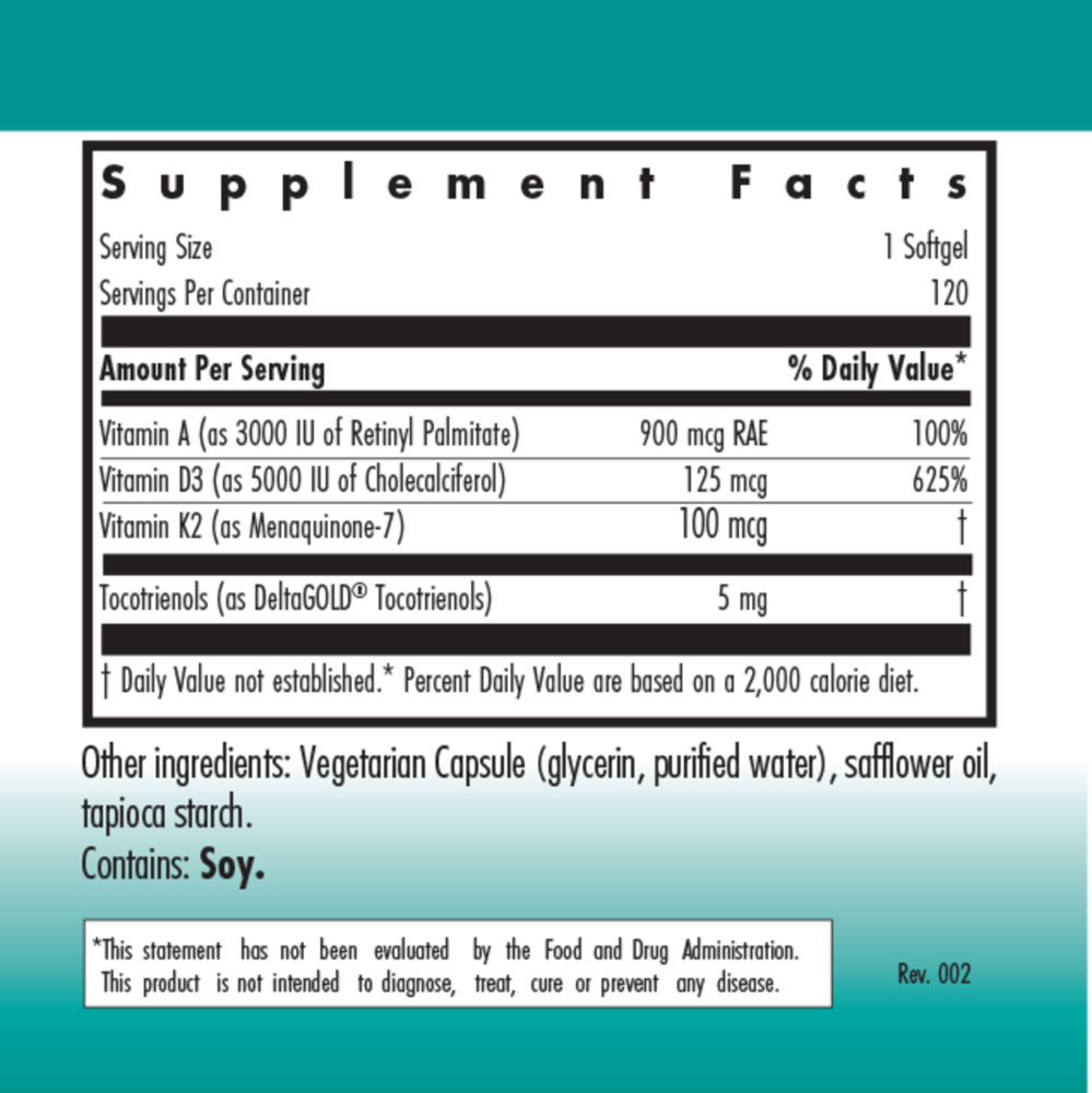 Product image for Vitamin D3 Complete 5000 Daily Balance with A and K2.