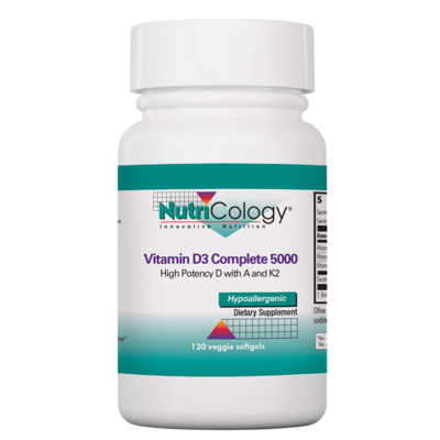 Vitamin D3 Complete 5000 Daily Balance with A and K2 120 Softgels